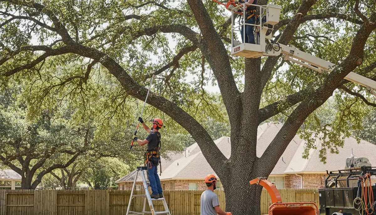San Antonio, TX arborist pruning tree branches for professional tree service