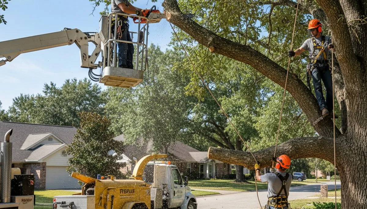 San Antonio, TX arborist trimming trees for shaping, thinning, and routine tree care